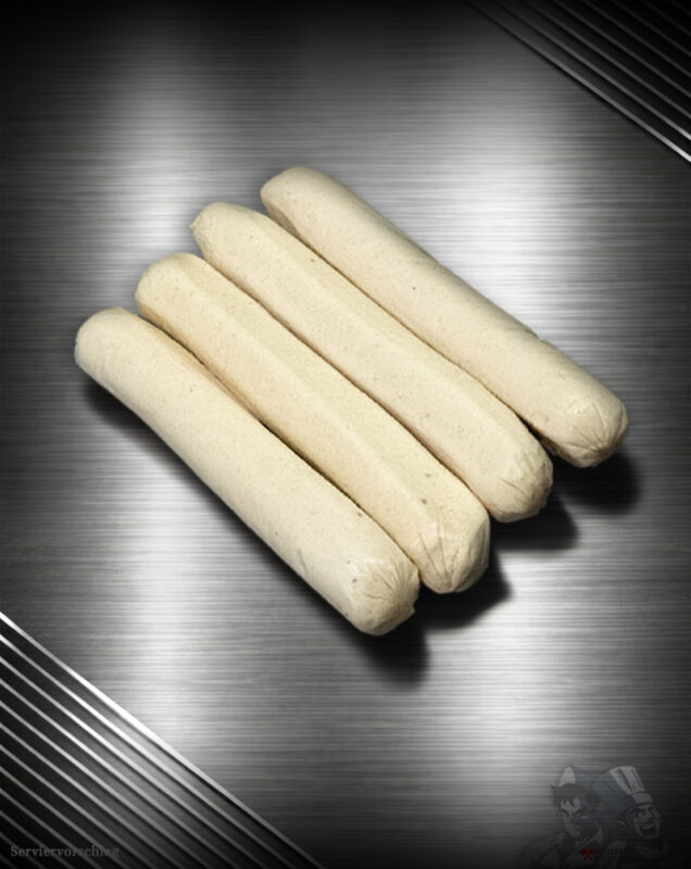 Berliner Currywurst ohne Darm, frisch gebraten, zart und goldbraun aus Berlin Bildtitel: Berliner Currywurst ohne Darm