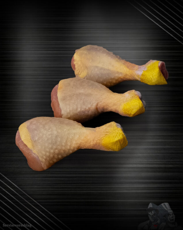 Frisch zubereitete Kikok Drumsticks Unterkeule – saftig, aromatisch und nachhaltig, online bestellt und direkt nach Hause geliefert