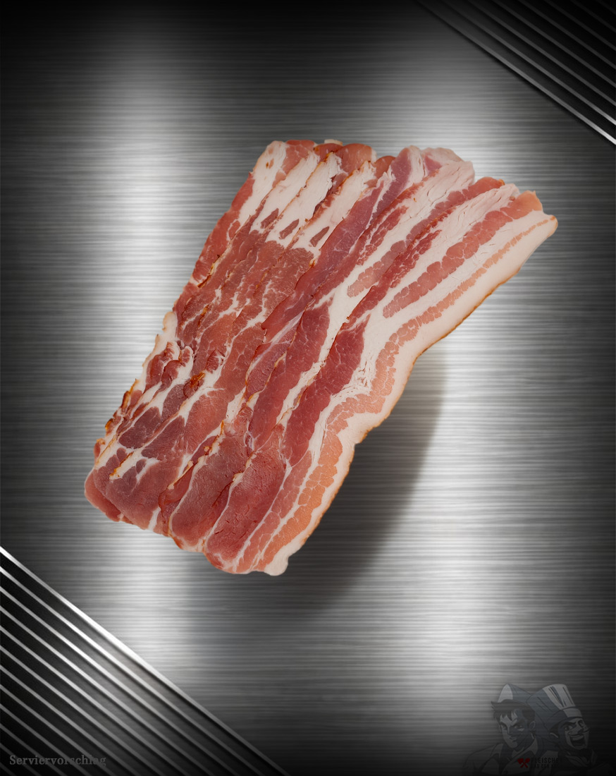Duroc Bacon – feiner regionaler Räuchergenuss Saftiger, fein marmorierter Duroc Bacon – zart geräuchert und aromatisch im Duft