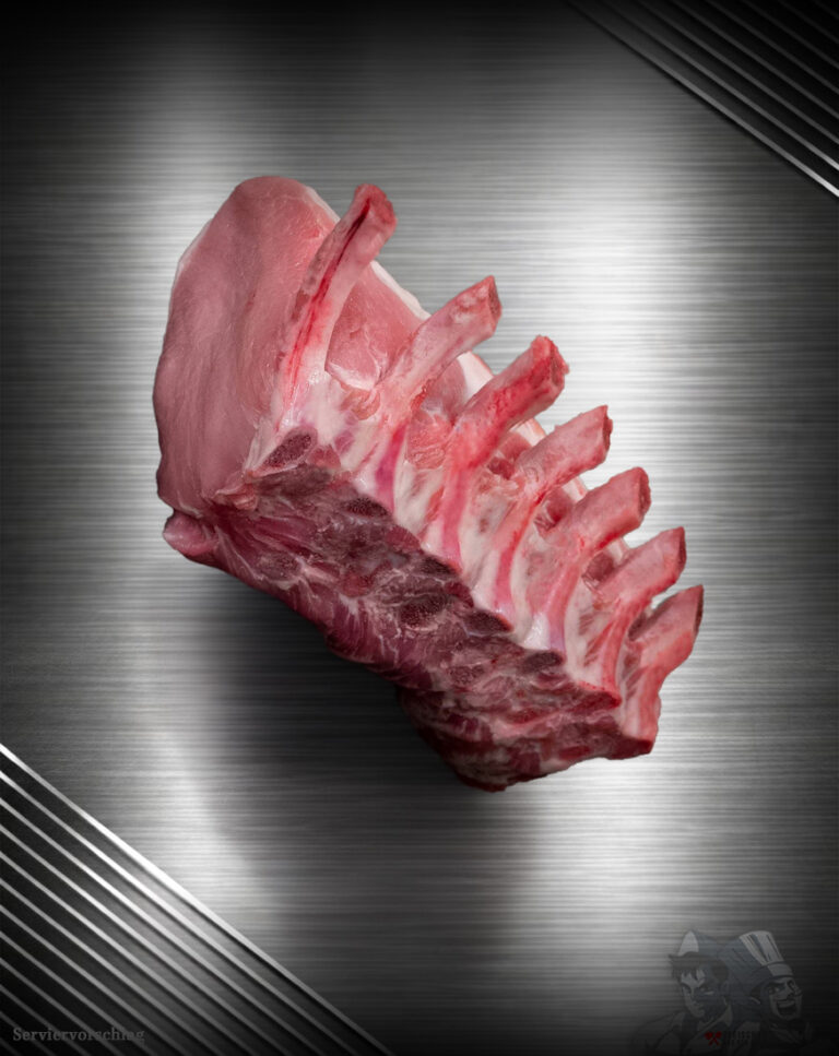 Schweinekarree vom regionalen Duroc Schwein