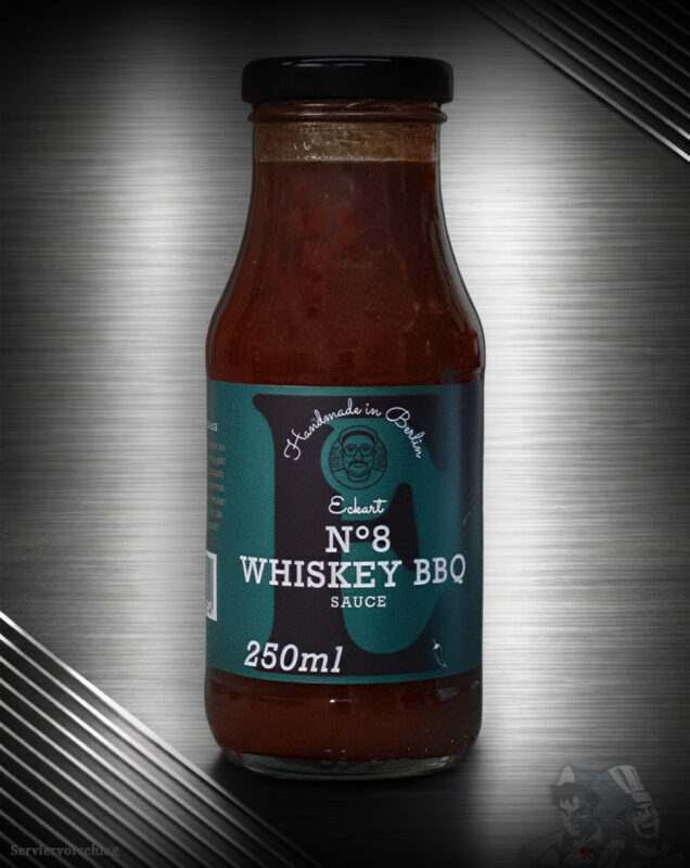Whiskey BBQ Sauce No. 8, handgekocht in Berlin, 250 ml Glas
