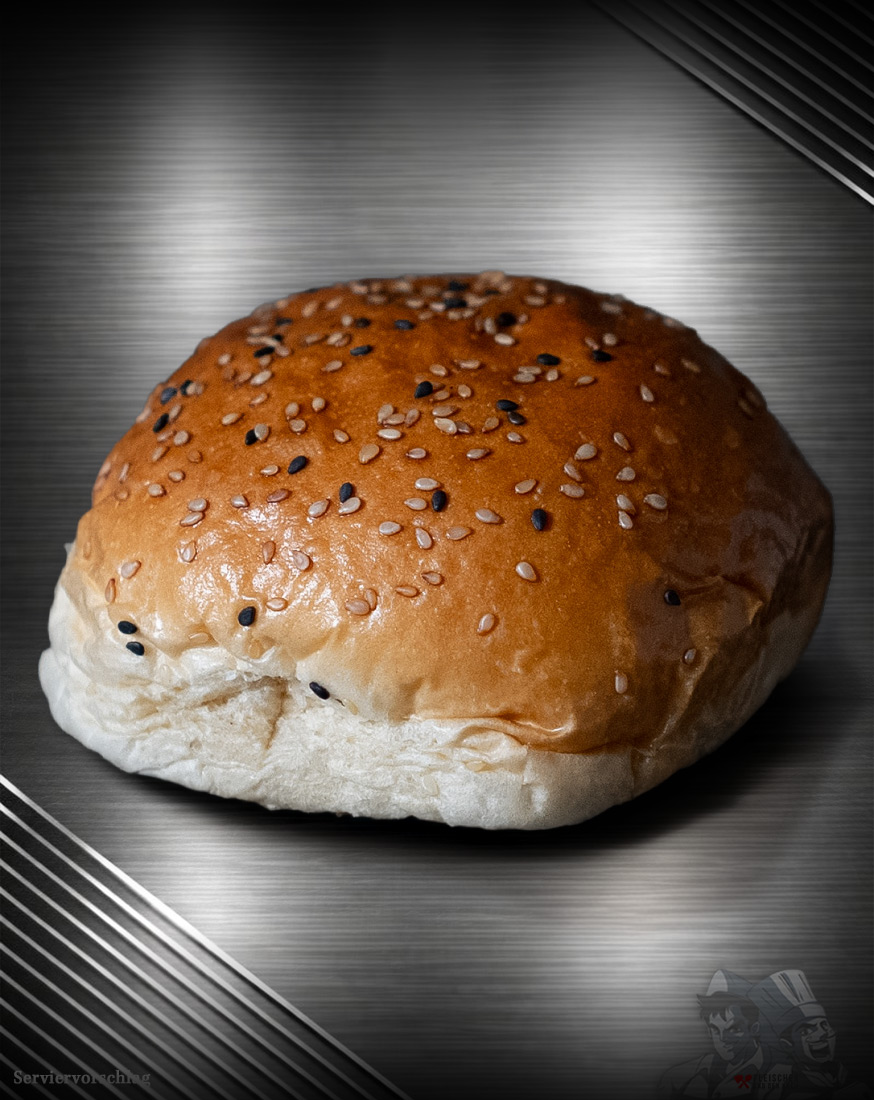 BEKABUNS® No 2 Vegan Burger Buns Vegane Burger Buns BEKABUNS® glutenfrei mit Sesam dekoriert