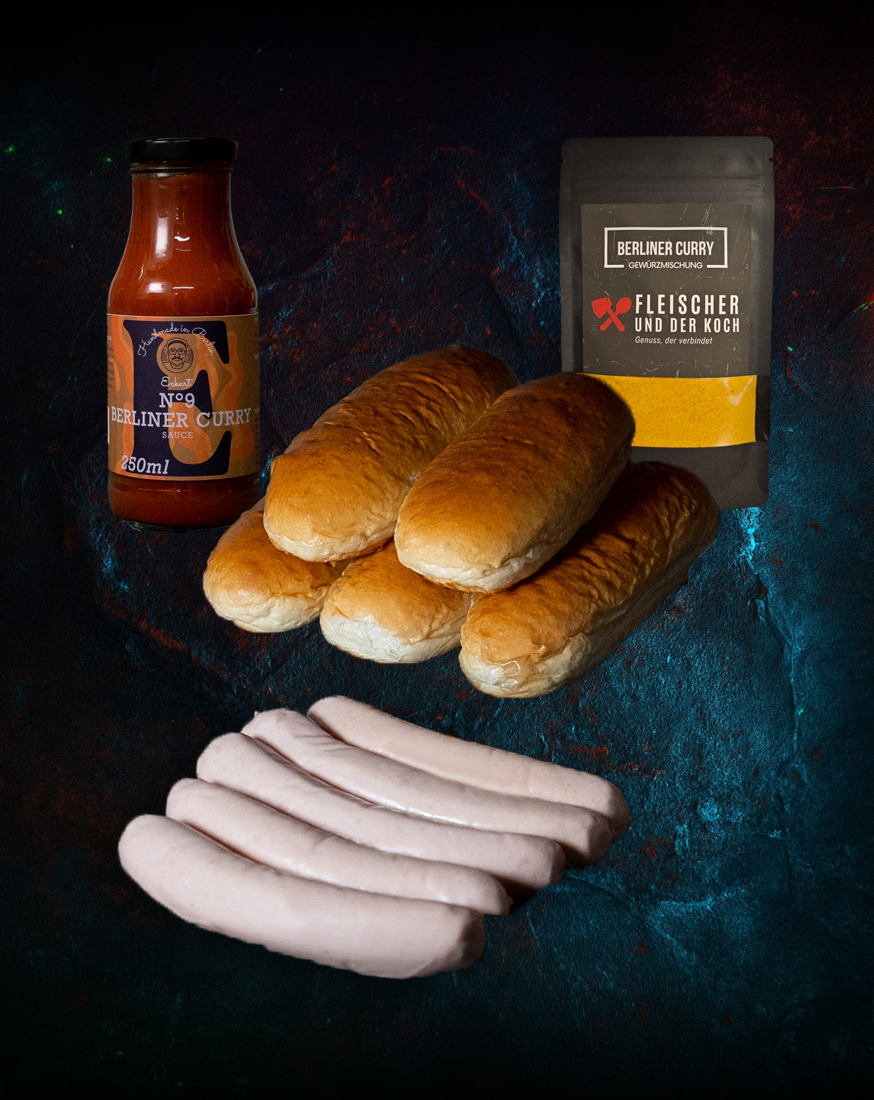 Currywurst-Darm-Bundel FuK Currywurst Hot Dog Bundle | mit Darm – Bild 1