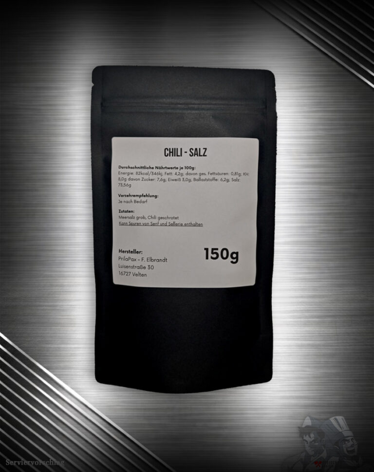 FuK Feuerschnee - Chili Salz Gewürzmischung Zutatenliste