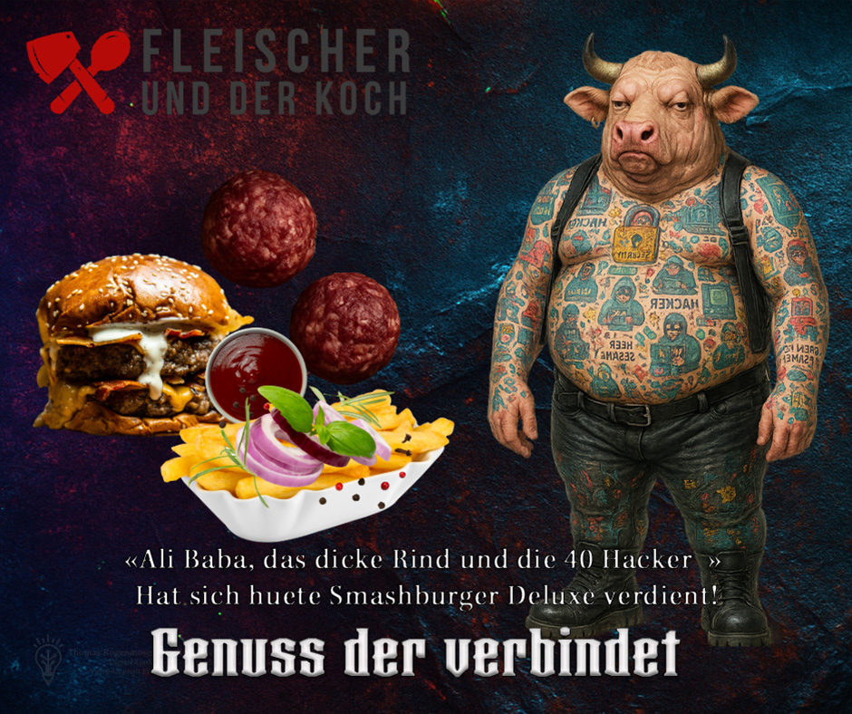 Smashburger Rezept Pommern-Färse mit Whiskey BBQ Sauce bei Fleischer und der Koch