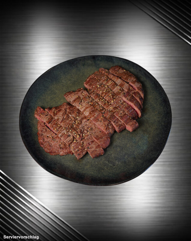 Michalski Flanksteak von der deutschen Weidefärse gegrillt