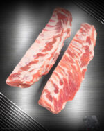 Rohe Baby Back Ribs vom regionalen Strohschwein mit gleichmäßiger Fleischauflage aus der region Berlin - Brandenburg