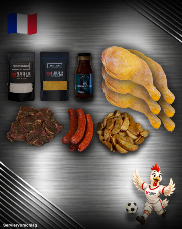 Team Frankreich Bundle mit Kikok Hähnchen, Lamm T-Bone & Merguez