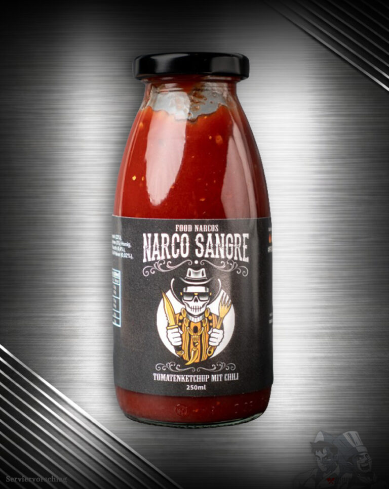 Food Narco Chili Ketchup Narco Sangre mit Chipotle und Carolina Reaper