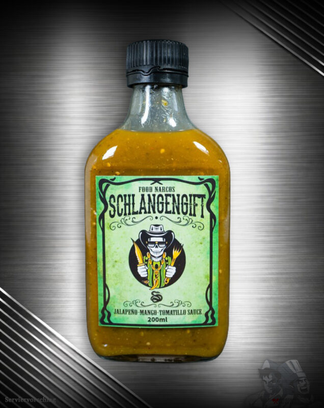 Food Narco Grüne Chili Sauce Schlangengift mit Jalapeños und Tomatillos
